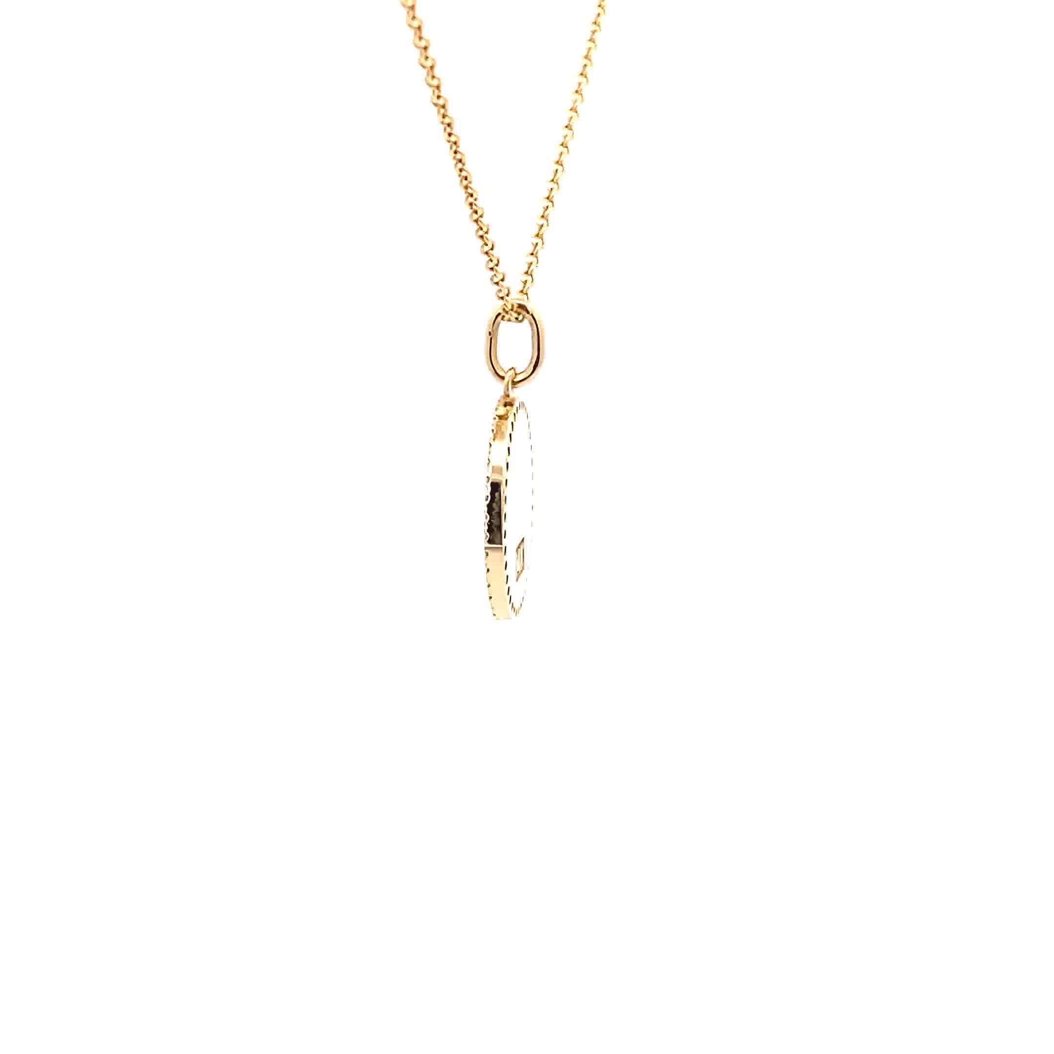 14K Gold 13mm Zodiac Sign Gemini Diamond Pendants(0.13ct) - dagatchi.com