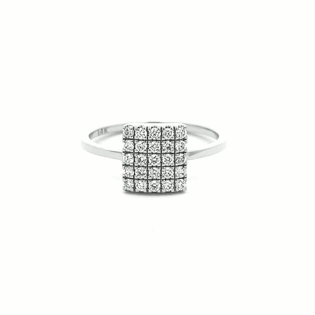 14K Gold Diamond Rectangle Dazzle Ring(0.30ct) - dagatchi.com