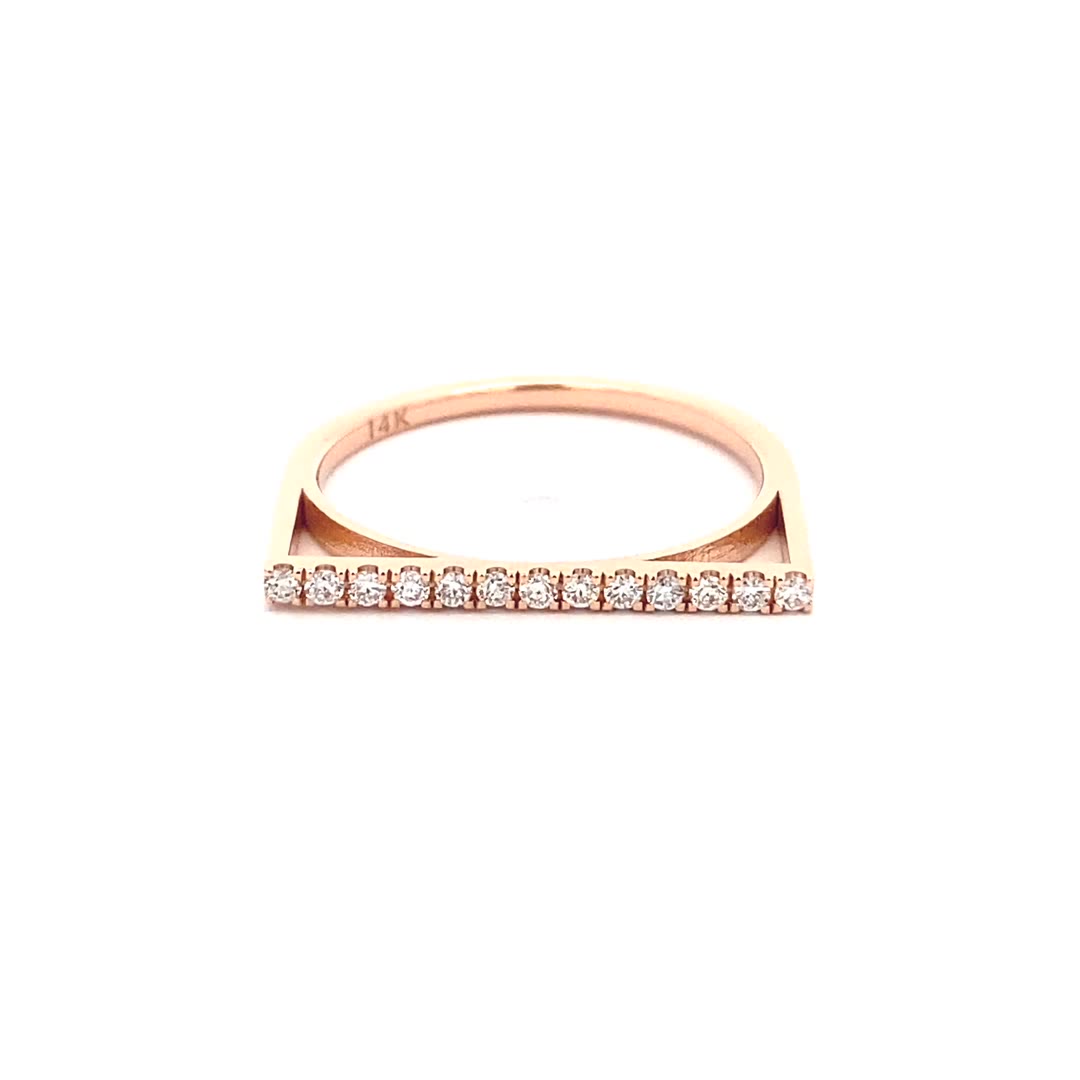 14K Gold Diamond  Linear Brilliance Ring(0.13ct-0.19ct) - dagatchi.com