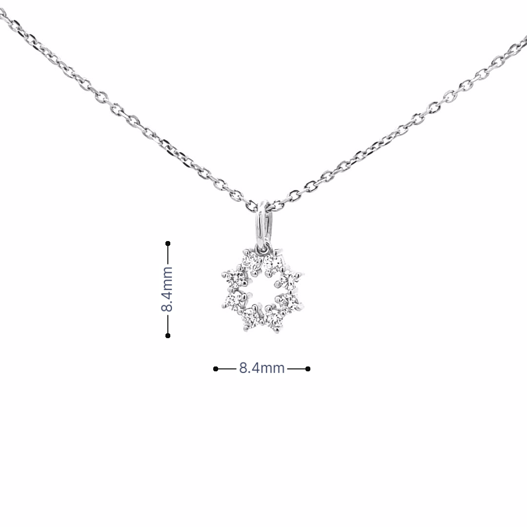 14K Gold Four-Prong Diamond Charm Pendant(0.21ct) - dagatchi.com