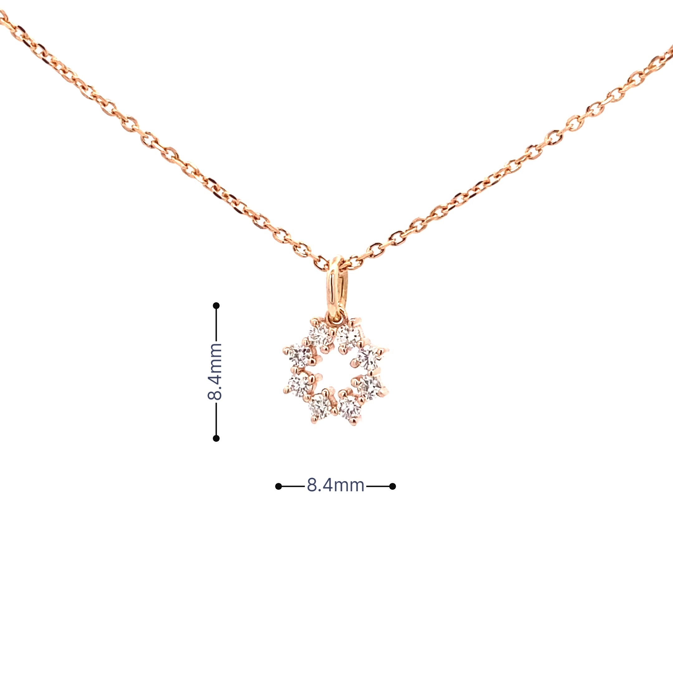 14K Gold Four-Prong Diamond Charm Pendant(0.21ct) - dagatchi.com
