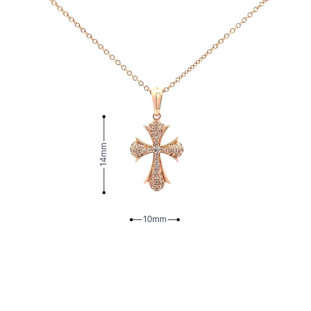 14K Gold Encrusted Diamond Cross Pendant(0.18ct) - dagatchi.com