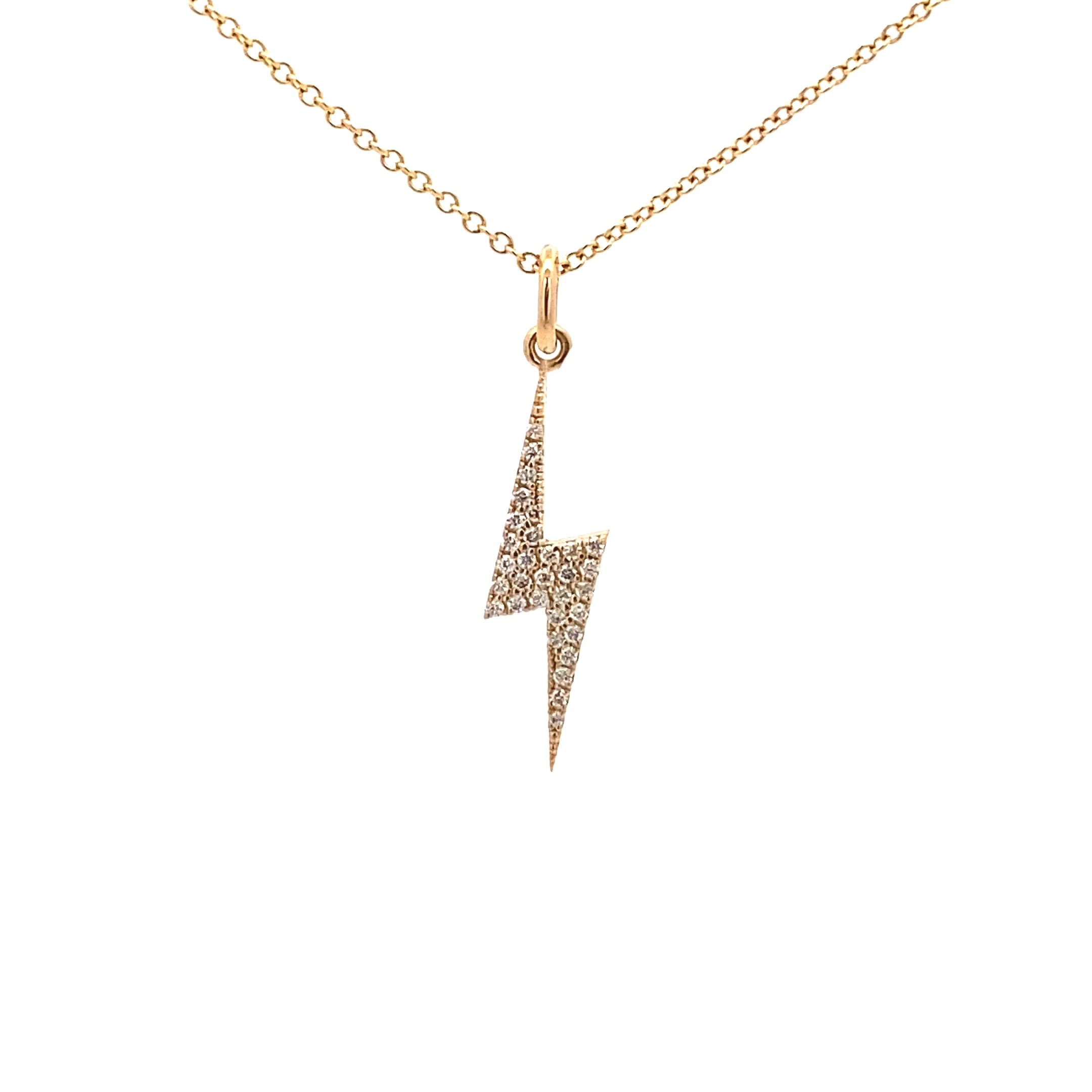 14K Gold Diamond Lightning Pendant(0.10ct) - dagatchi.com
