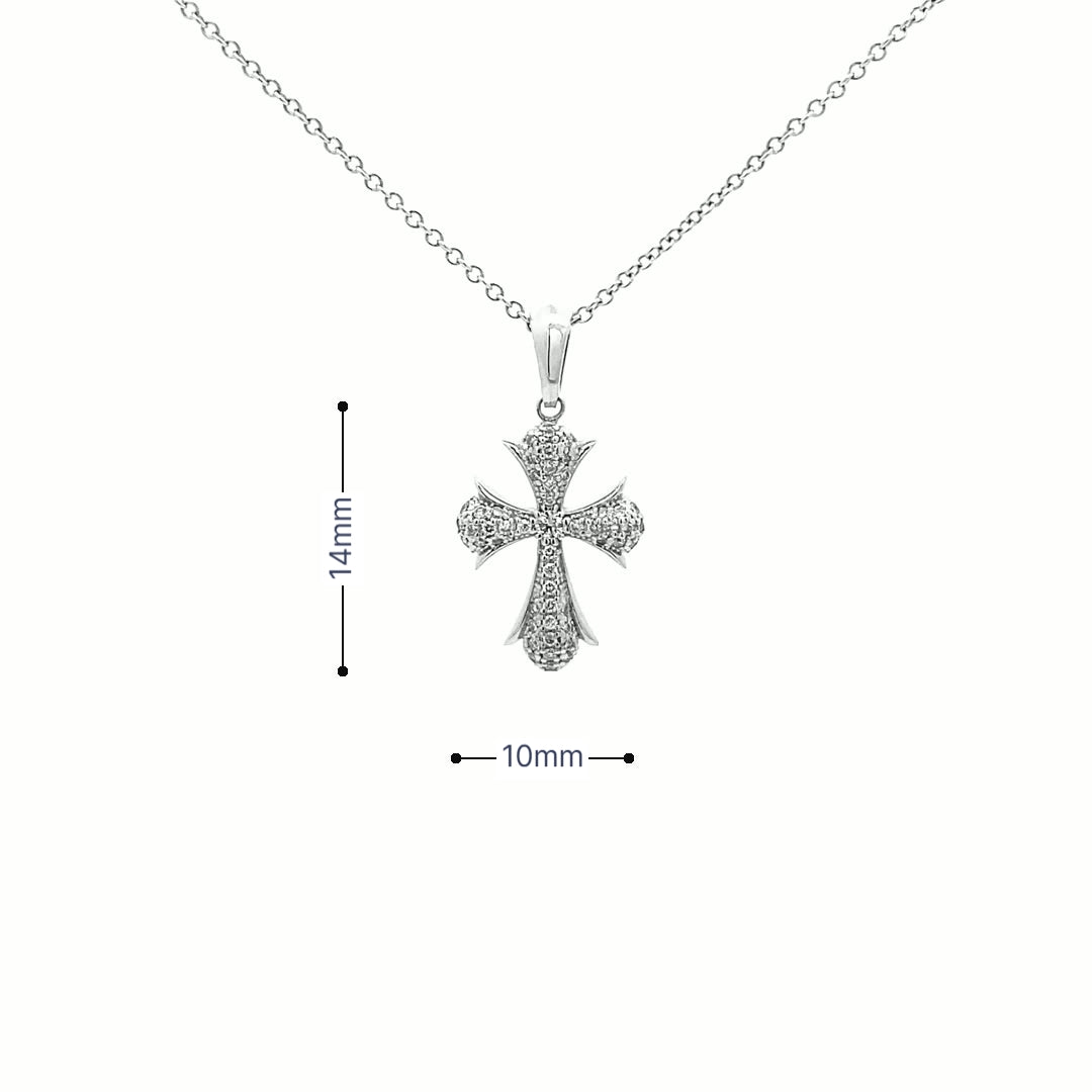 14K Gold Encrusted Diamond Cross Pendant(0.18ct) - dagatchi.com