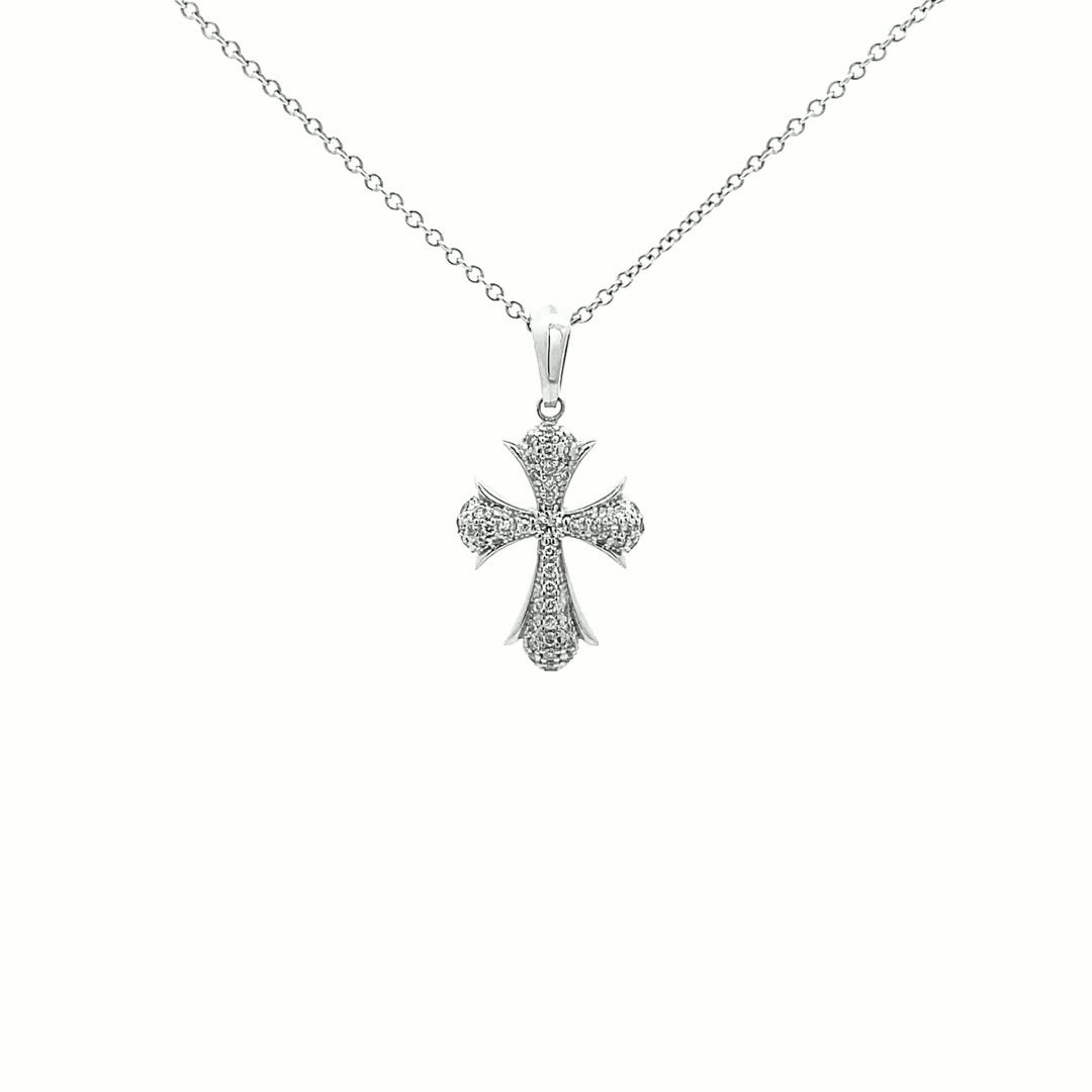 14K Gold Encrusted Diamond Cross Pendant(0.18ct) - dagatchi.com