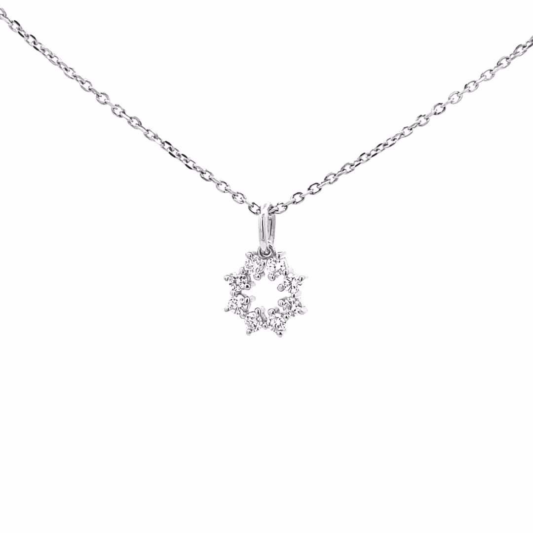 14K Gold Four-Prong Diamond Charm Pendant(0.21ct) - dagatchi.com