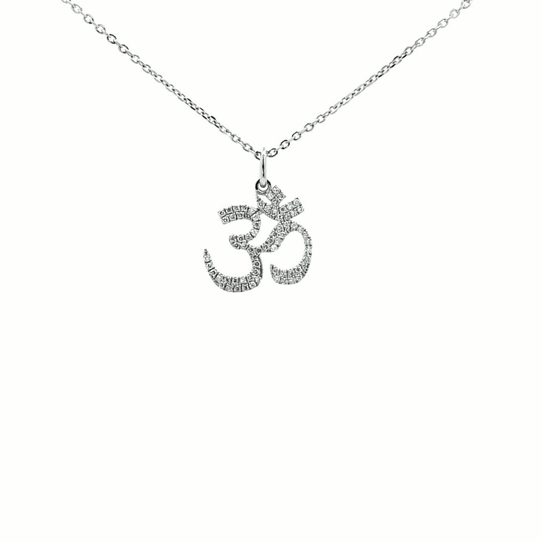14K Gold Radiant Om Essence Pendant(0.23ct) - dagatchi.com