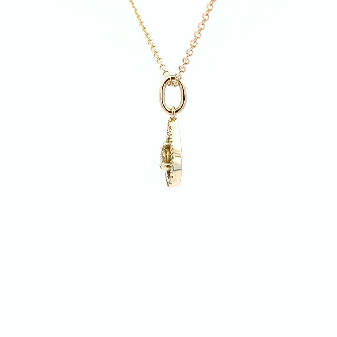 14K Gold Teardrop Diamond Pendant(0.18ct) - dagatchi.com