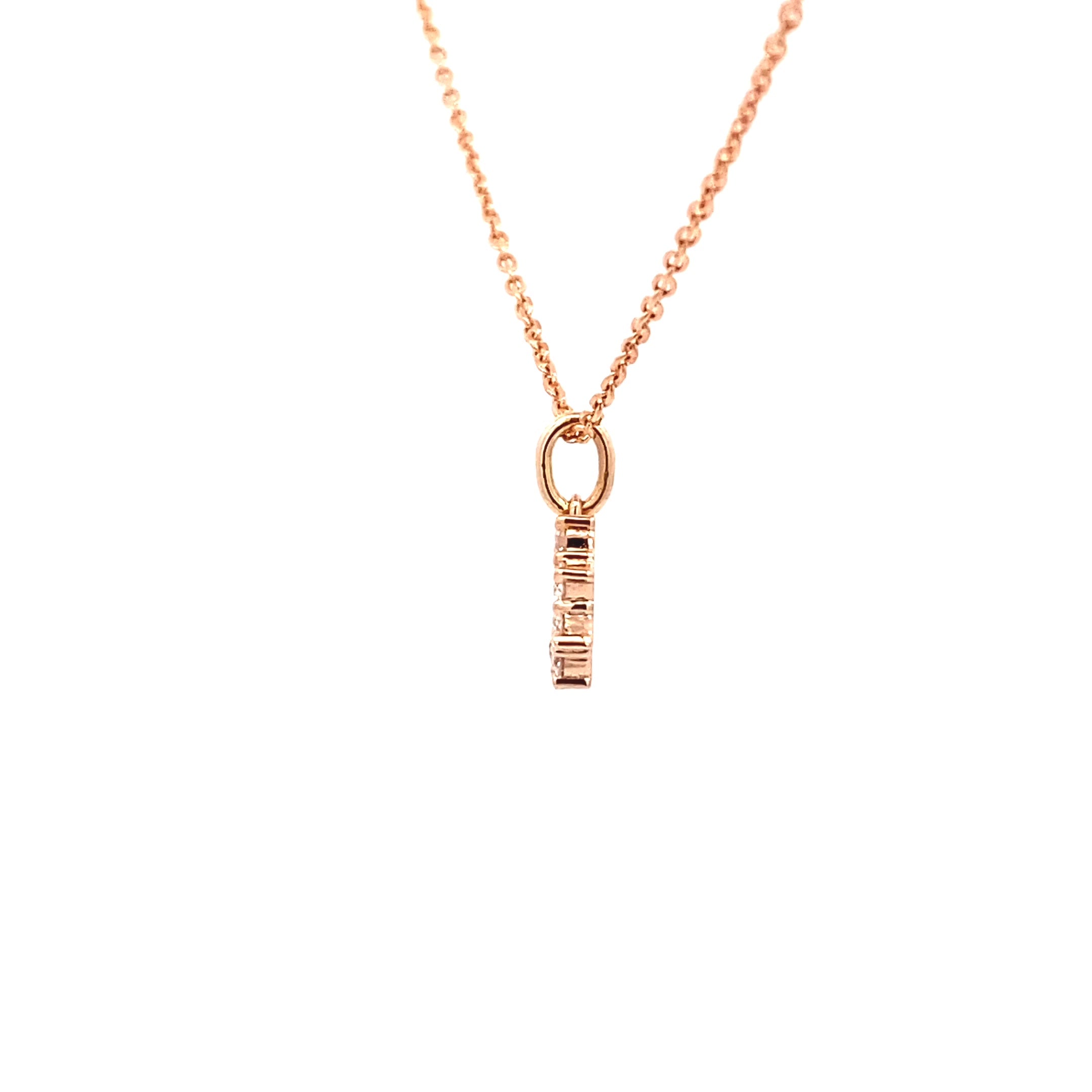 14K Gold Four-Prong Diamond Charm Pendant(0.21ct) - dagatchi.com