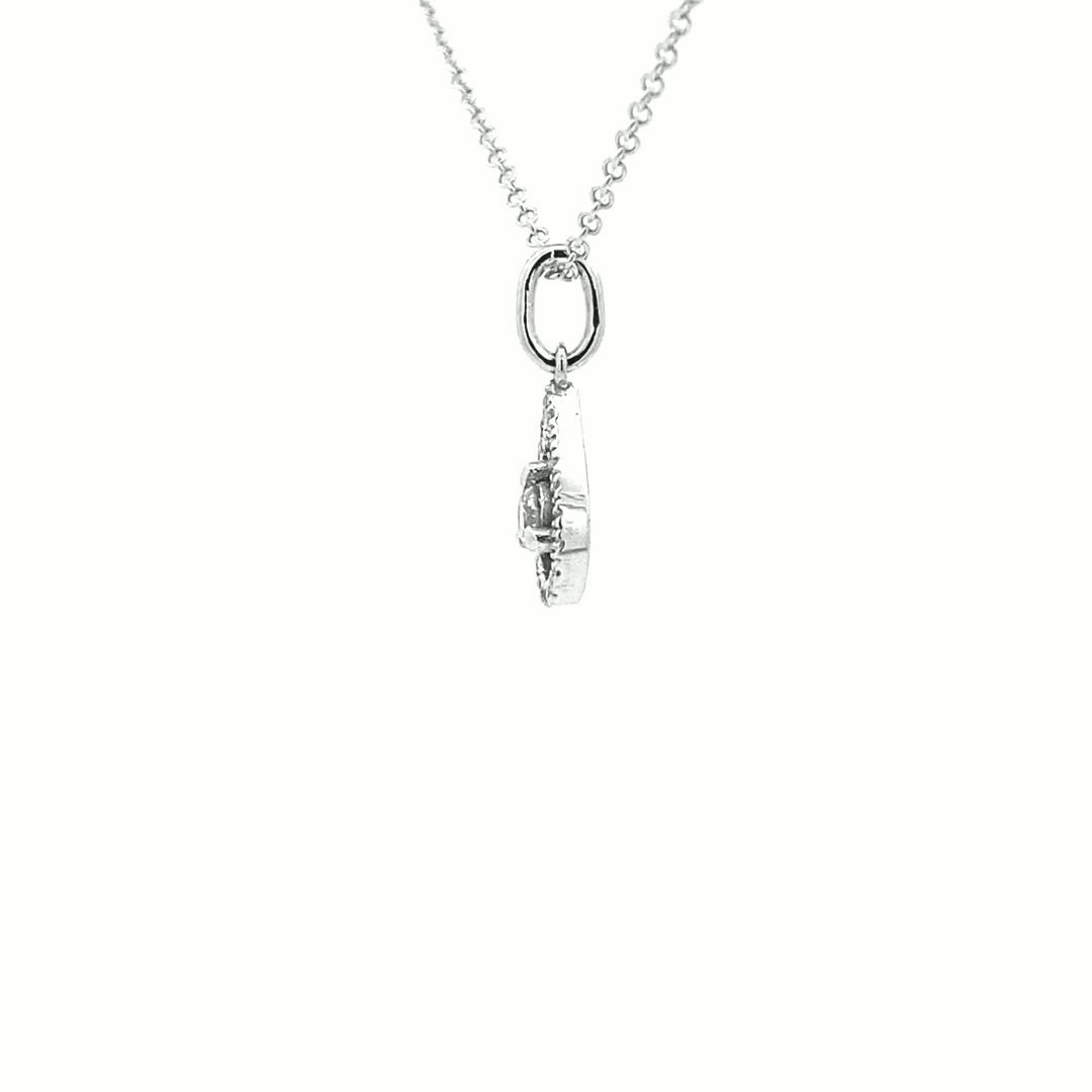 14K Gold Teardrop Diamond Pendant(0.18ct) - dagatchi.com