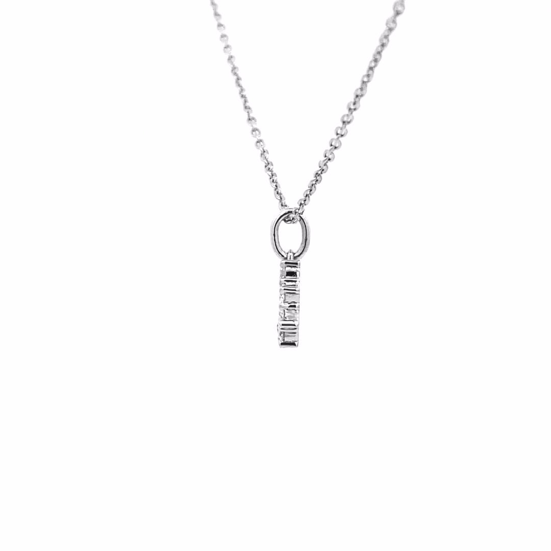 14K Gold Four-Prong Diamond Charm Pendant(0.21ct) - dagatchi.com