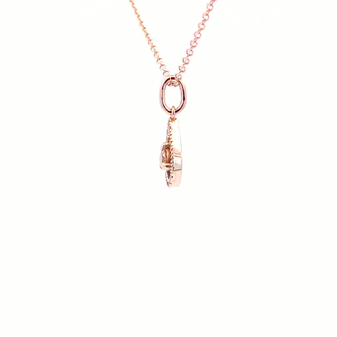 14K Gold Teardrop Diamond Pendant(0.18ct) - dagatchi.com