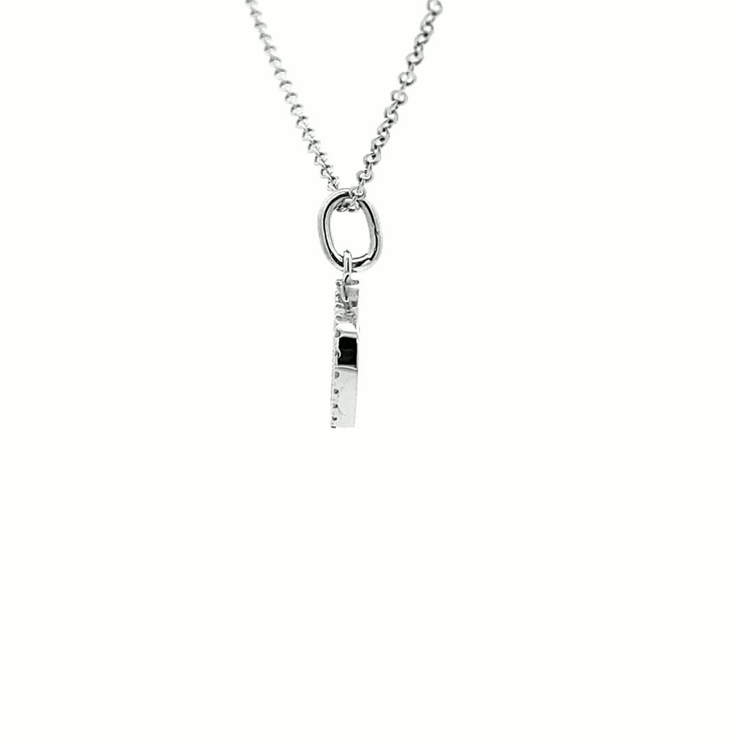 14K Gold Initial Diamond Pendant D(0.08ct) - dagatchi.com