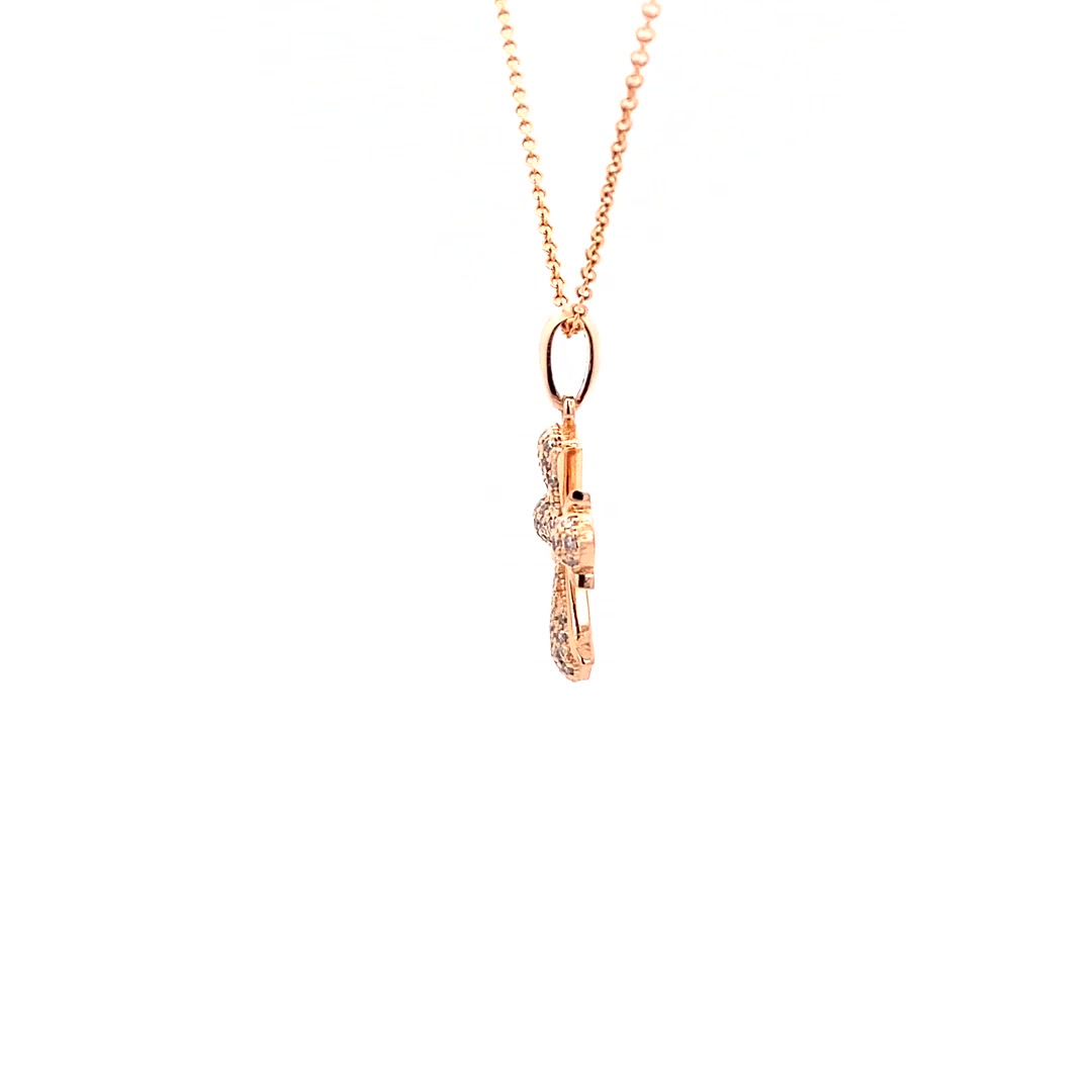 14K Gold Encrusted Diamond Cross Pendant(0.18ct) - dagatchi.com