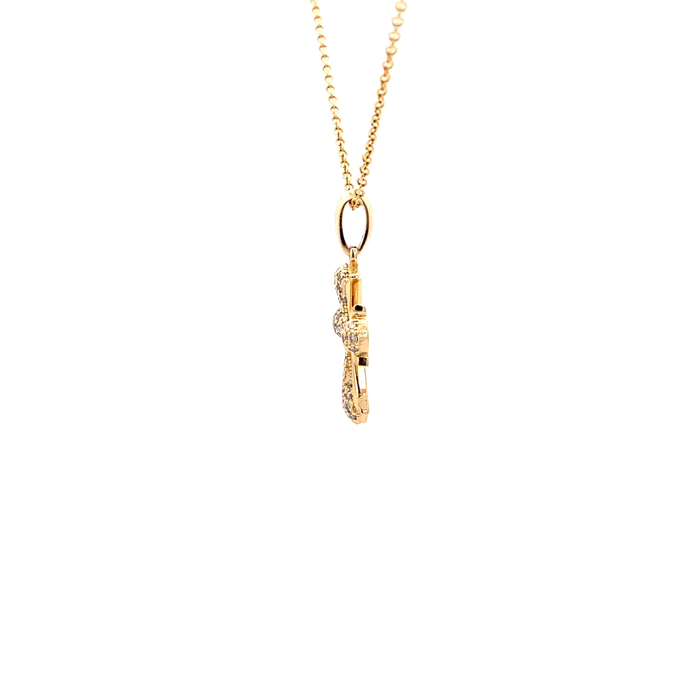14K Gold Encrusted Diamond Cross Pendant(0.18ct) - dagatchi.com
