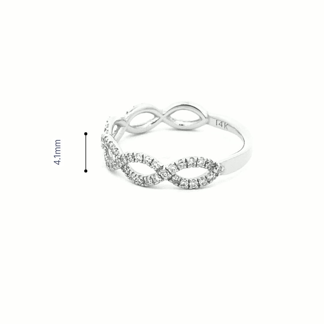 14K Gold Twisted Elegance Diamond Ring(0.41ct) - dagatchi.com