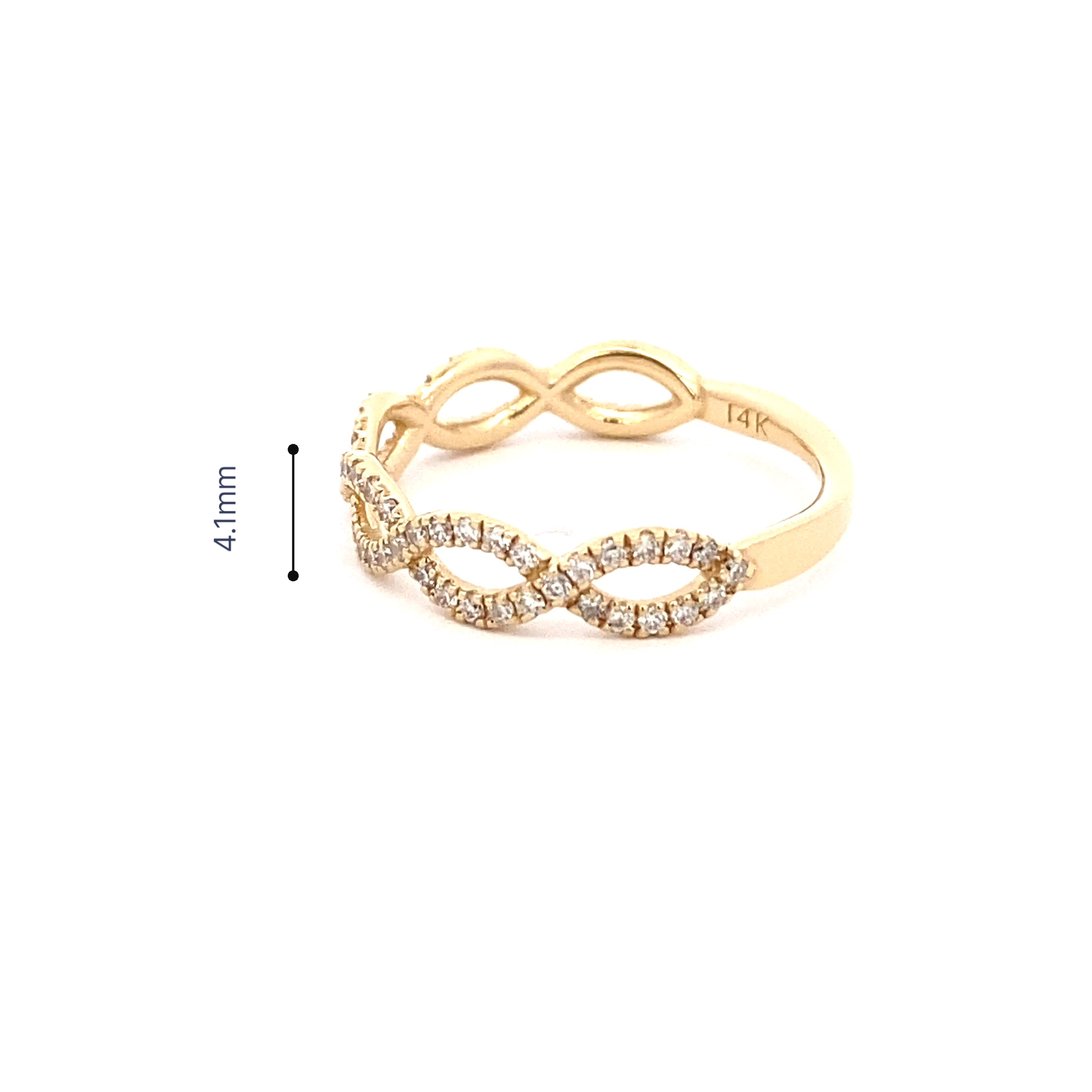 14K Gold Twisted Elegance Diamond Ring(0.41ct) - dagatchi.com