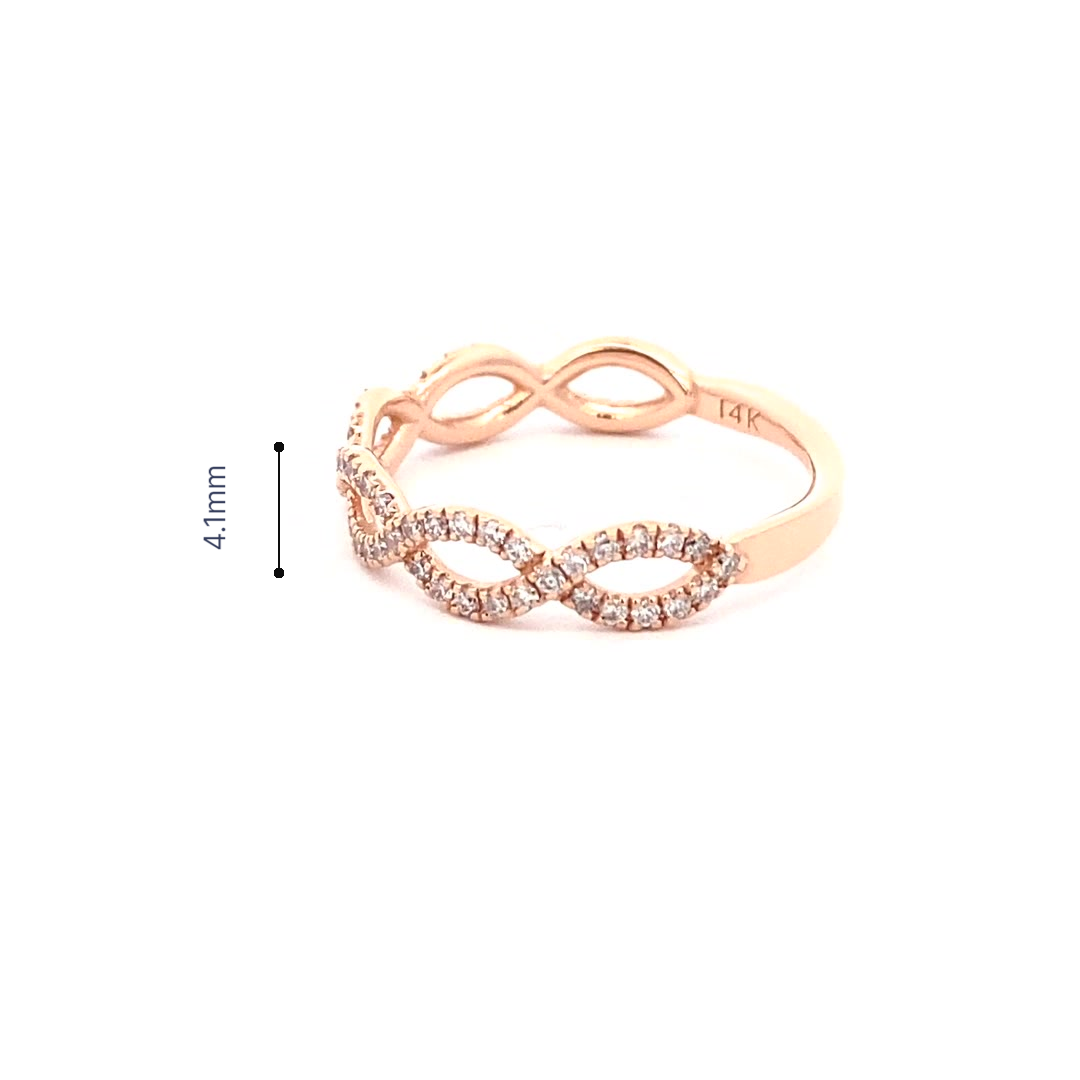 14K Gold Twisted Elegance Diamond Ring(0.41ct) - dagatchi.com