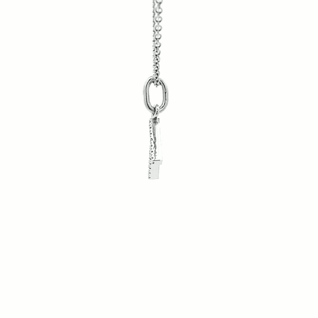 14K Gold Initial Diamond Pendant T(0.05ct) - dagatchi.com