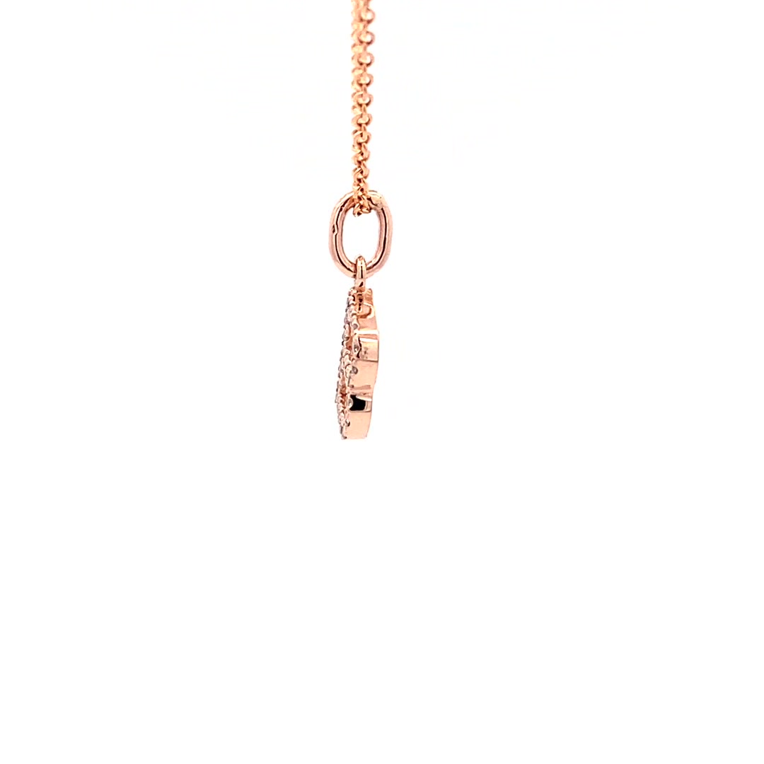 14K Gold Diamond Initial Pendant B(0.08ct) - dagatchi.com