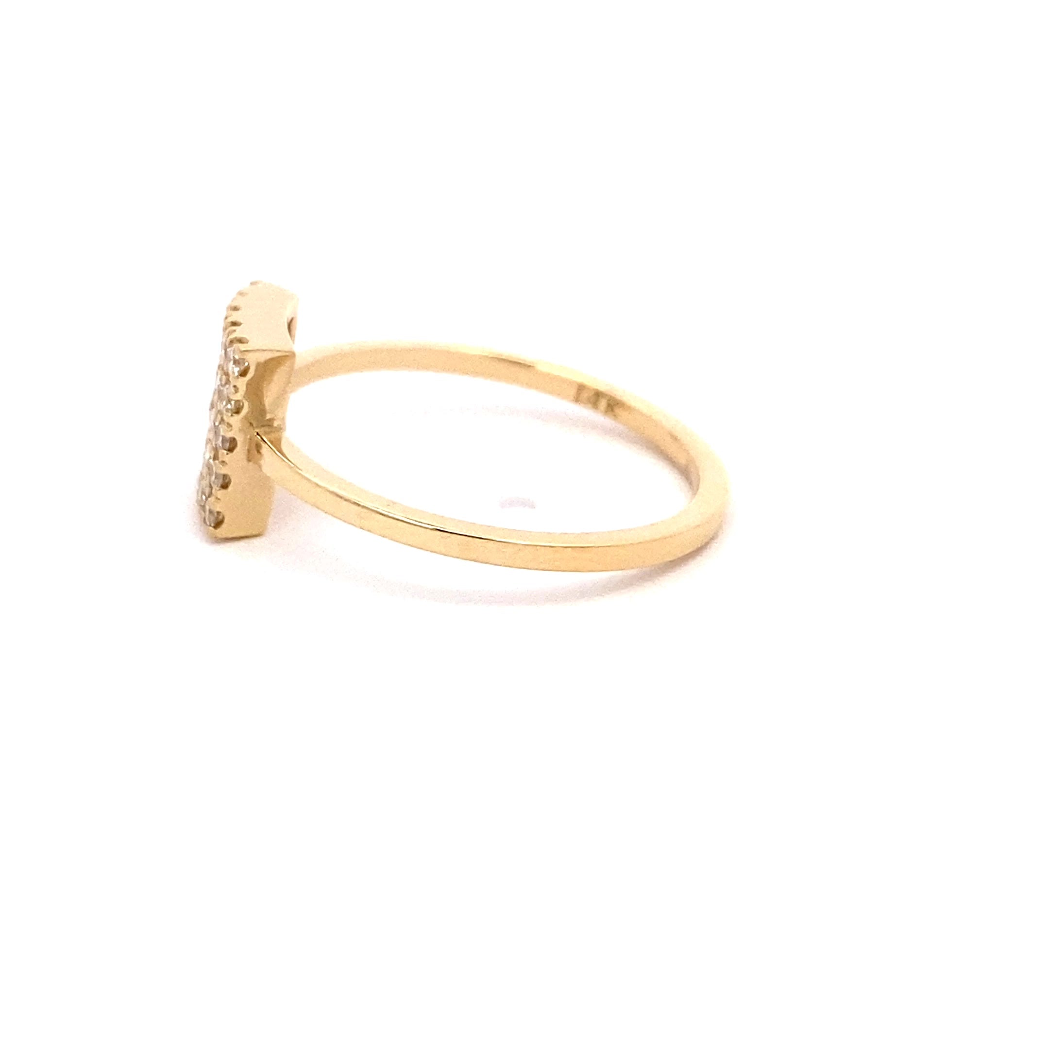 14K Gold Diamond Rectangle Dazzle Ring(0.30ct) - dagatchi.com