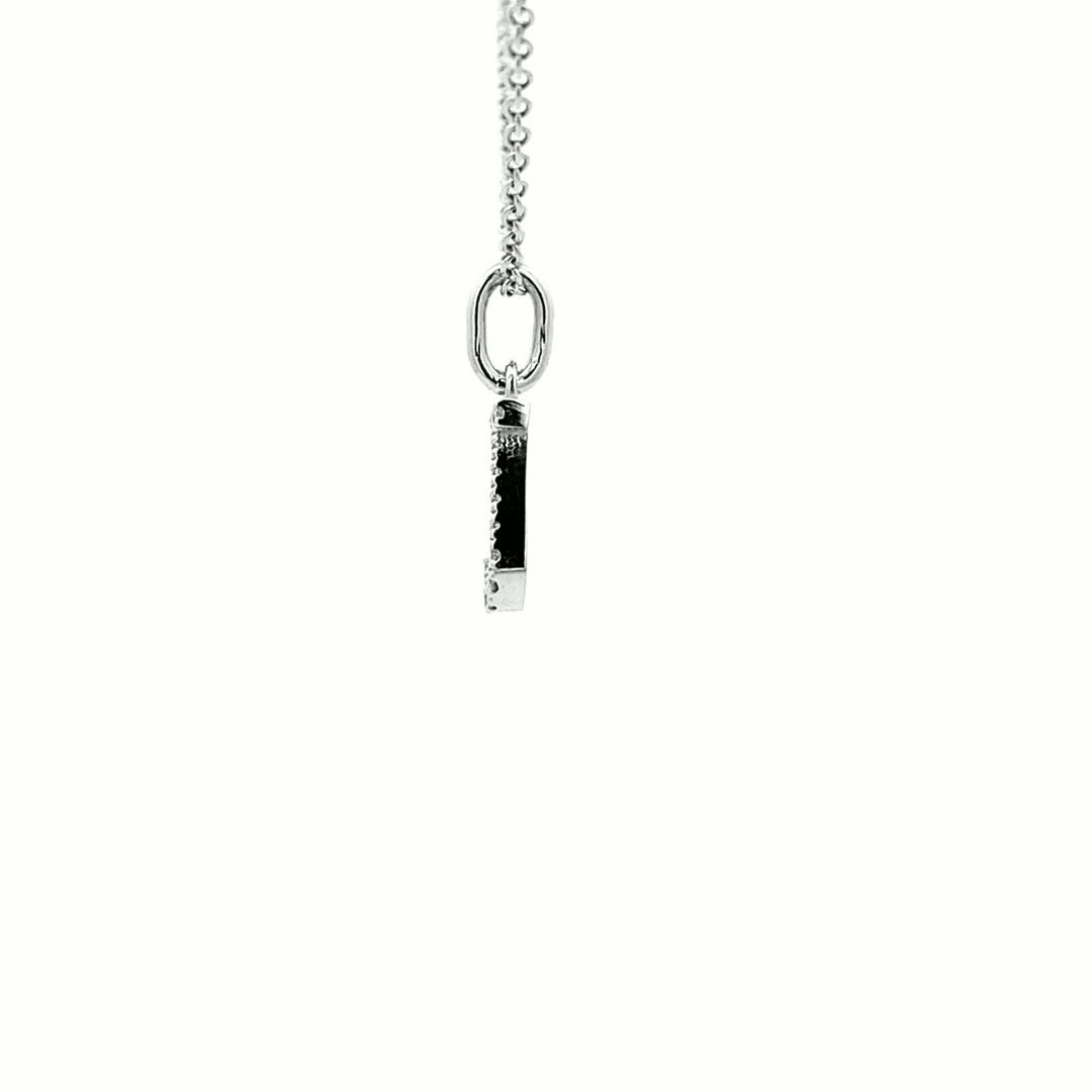 14K Gold Initial Diamond Pendant J(0.05ct) - dagatchi.com