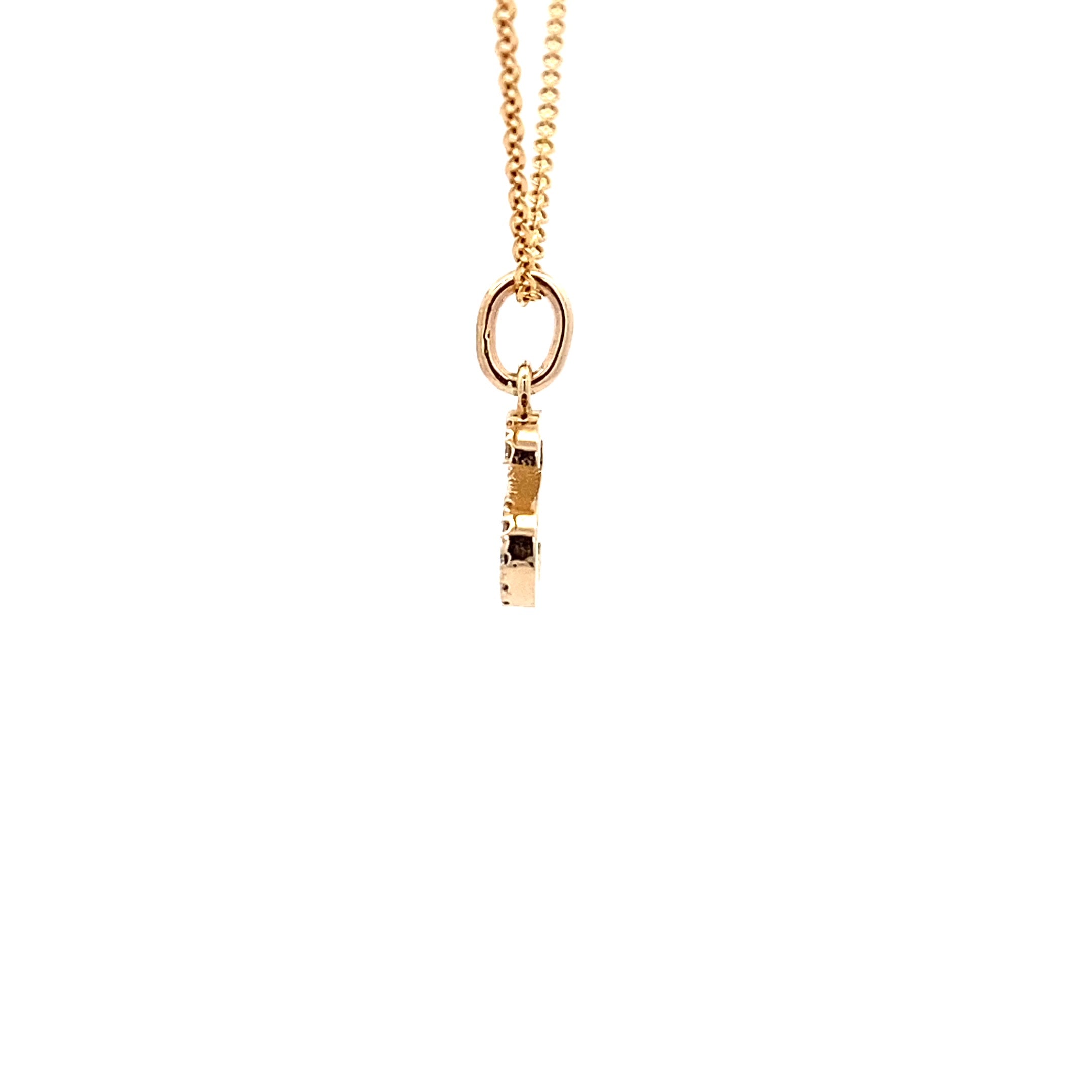 14K Gold Initial Diamond Pendant S(0.07ct) - dagatchi.com