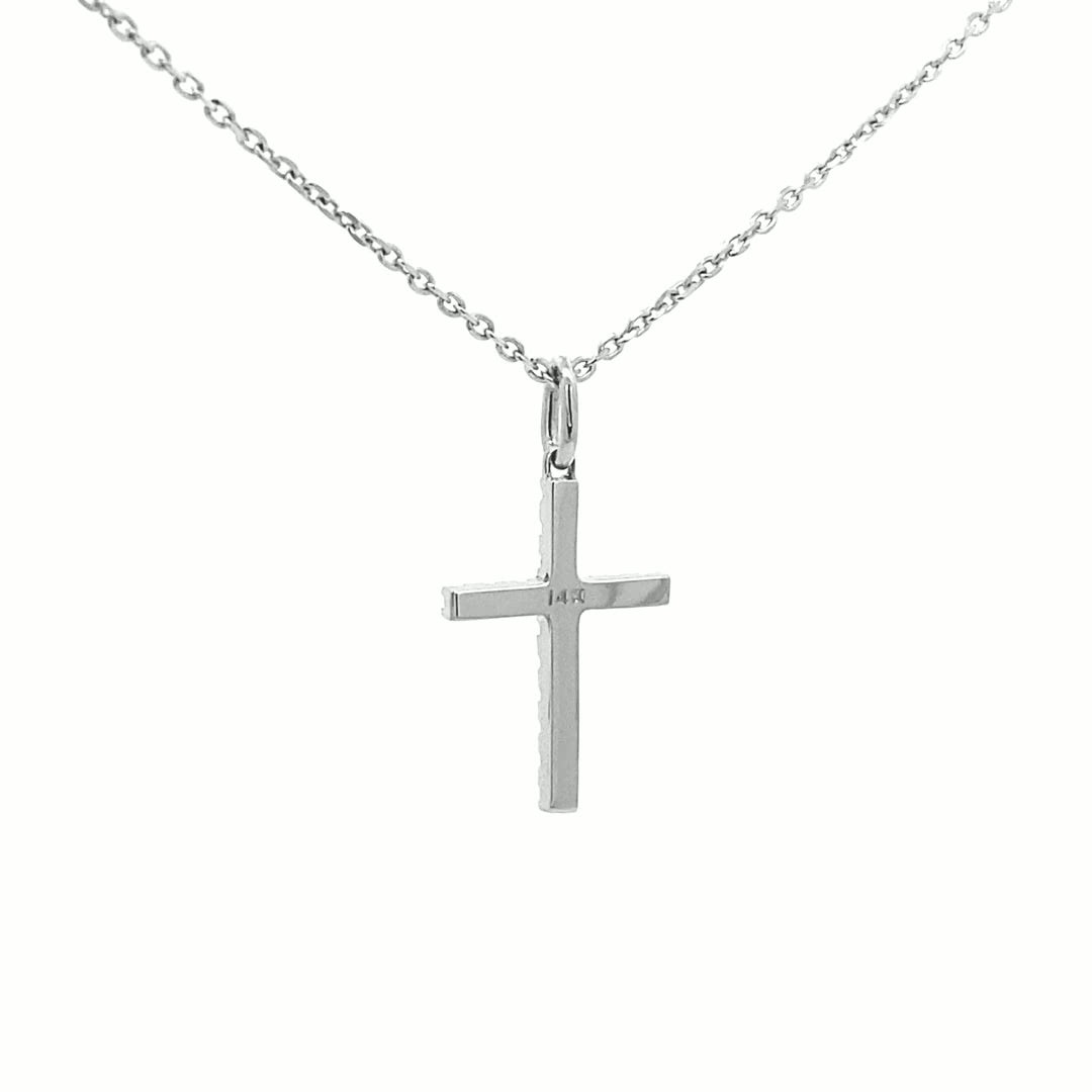 14K Gold 16 Diamond Cross Pendant(0.18ct) - dagatchi.com