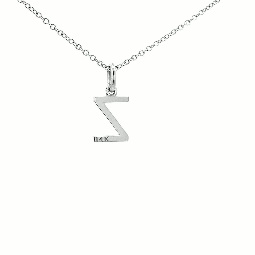 14K Gold Initial Diamond Pendant Z(0.07ct) - dagatchi.com