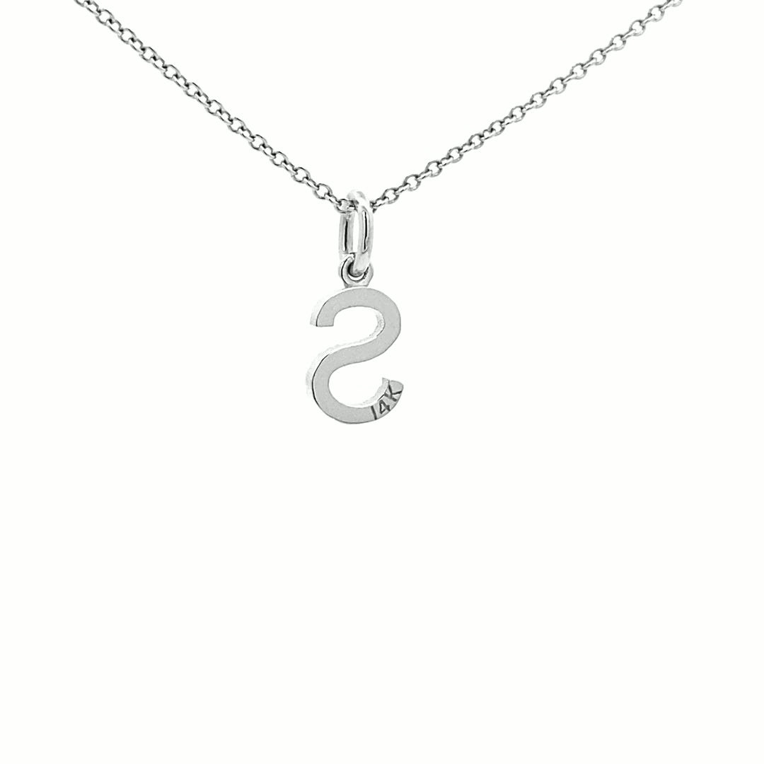 14K Gold Initial Diamond Pendant S(0.07ct) - dagatchi.com