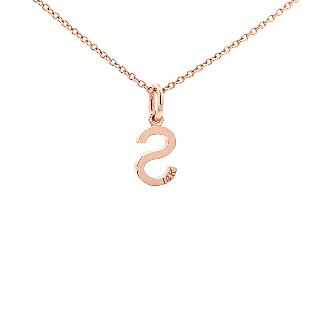 14K Gold Initial Diamond Pendant S(0.07ct) - dagatchi.com