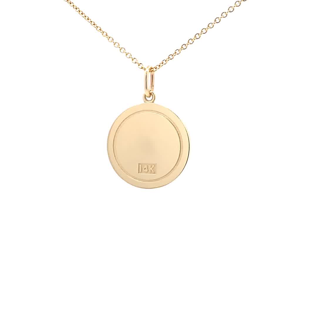 14K  Gold 18mm Zodiac Sign Sagittarius Pendant - dagatchi.com