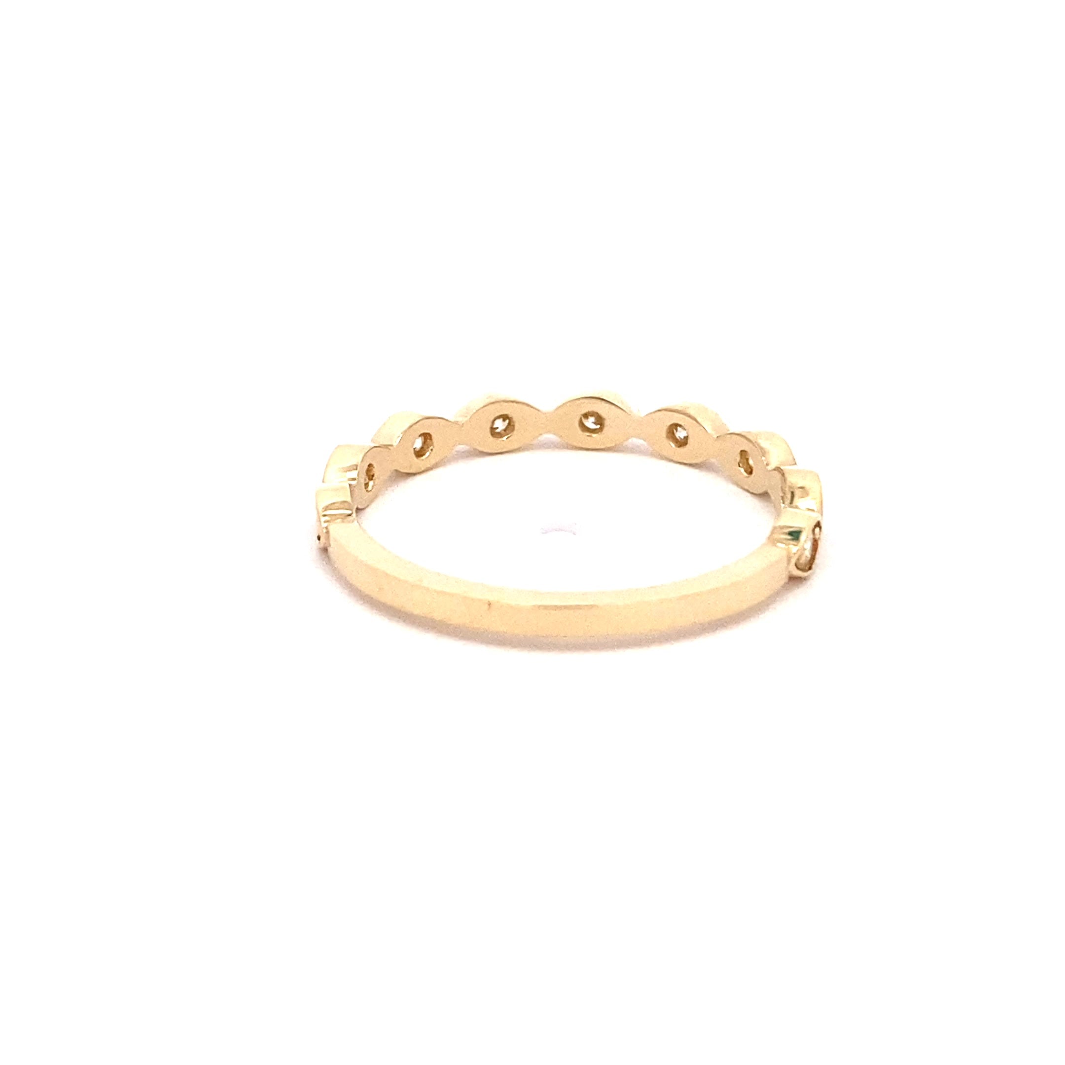14K Gold Connected Leaf Sparkle Ring(0.27ct) - dagatchi.com