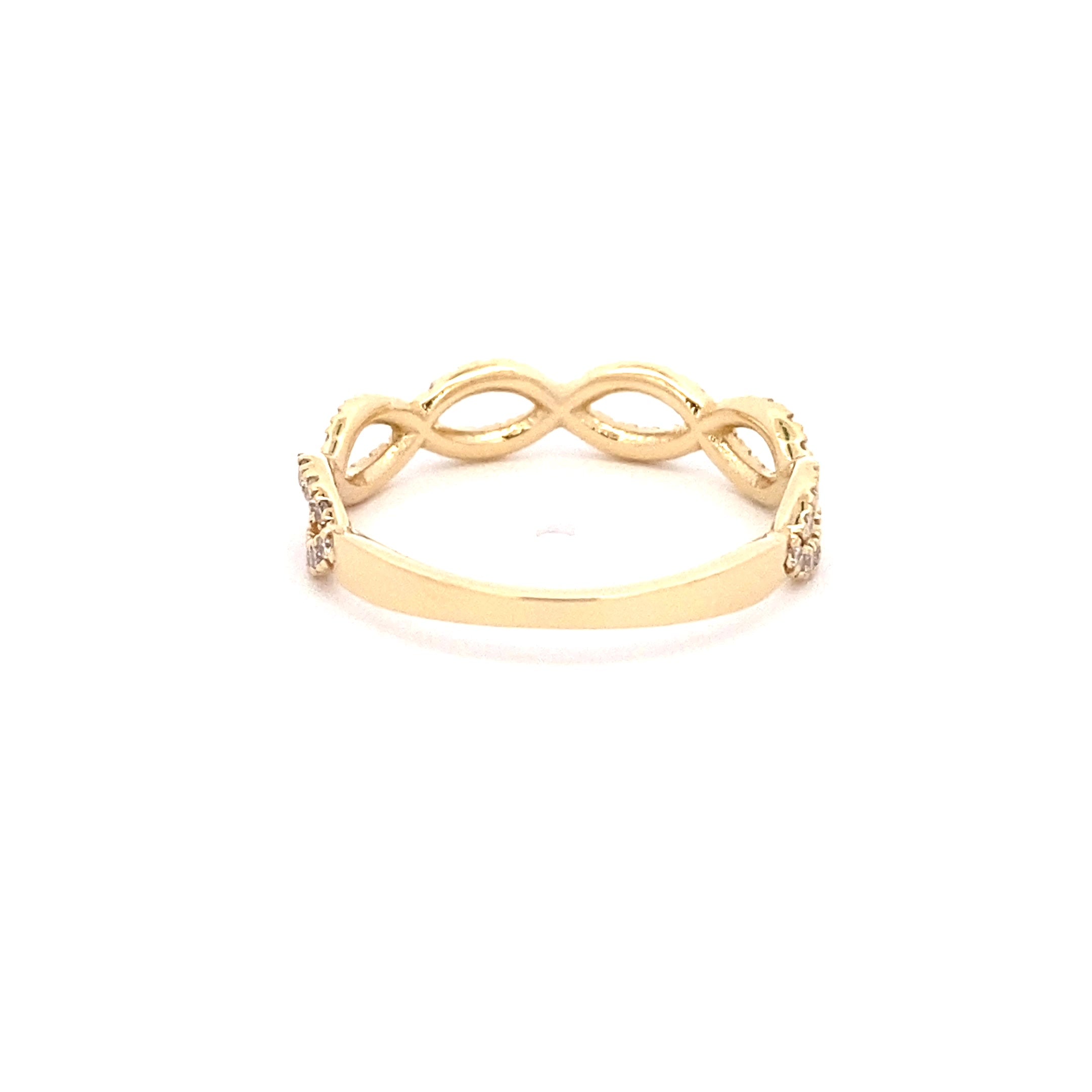 14K Gold Twisted Elegance Diamond Ring(0.41ct) - dagatchi.com