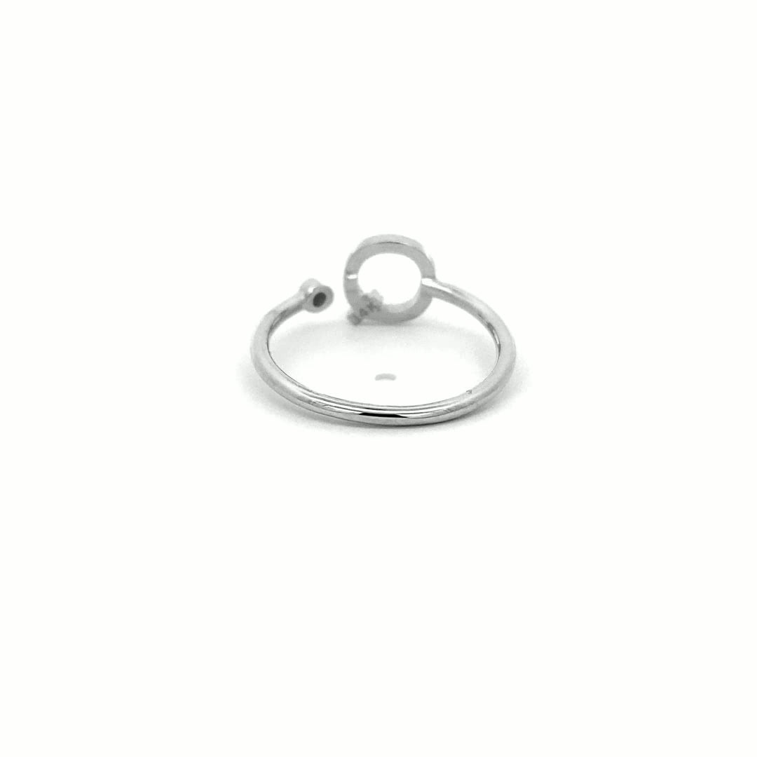 14K Gold Diamond Initial Ring Q(0.11ct) - dagatchi.com