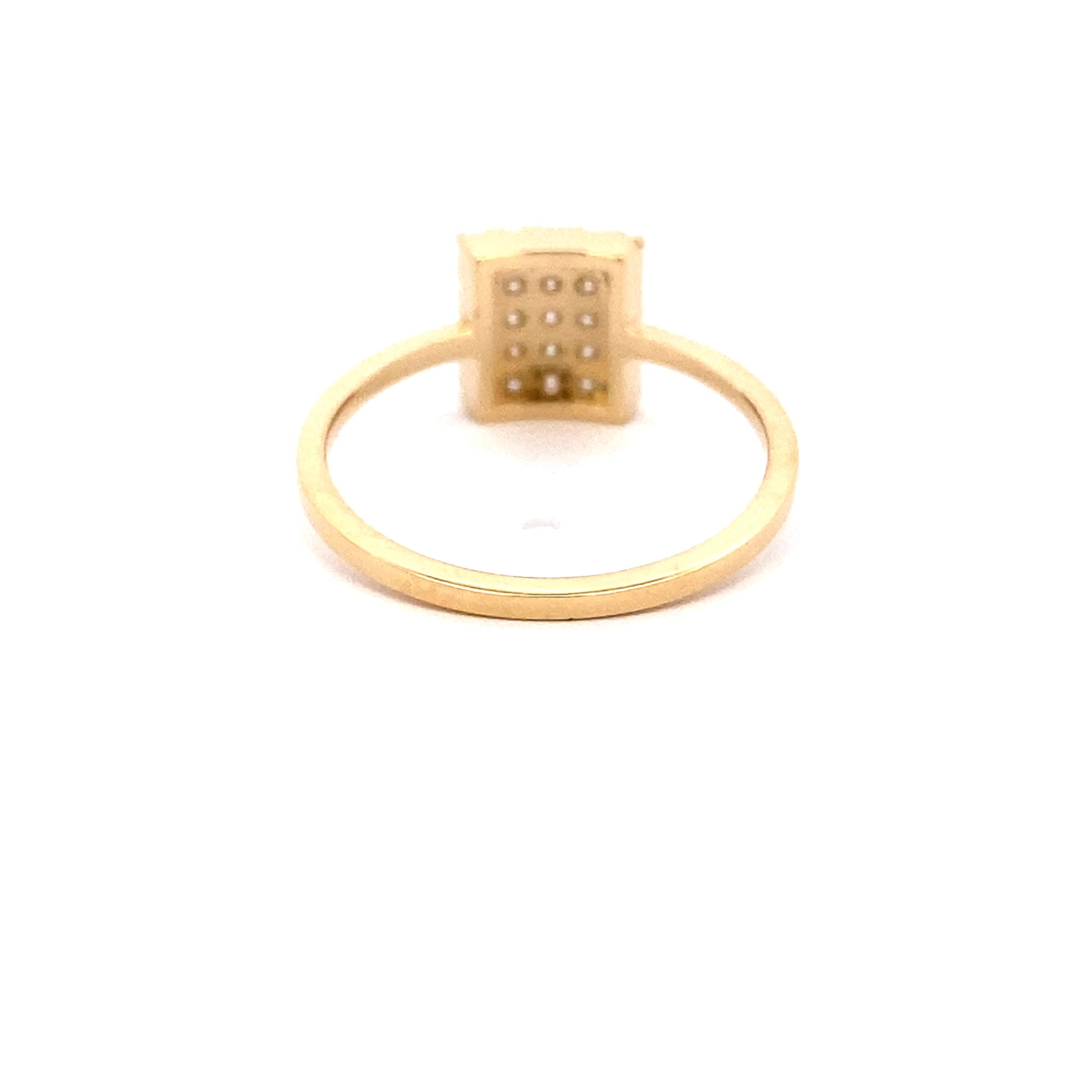 14K Gold Diamond Rectangle Dazzle Ring(0.30ct) - dagatchi.com