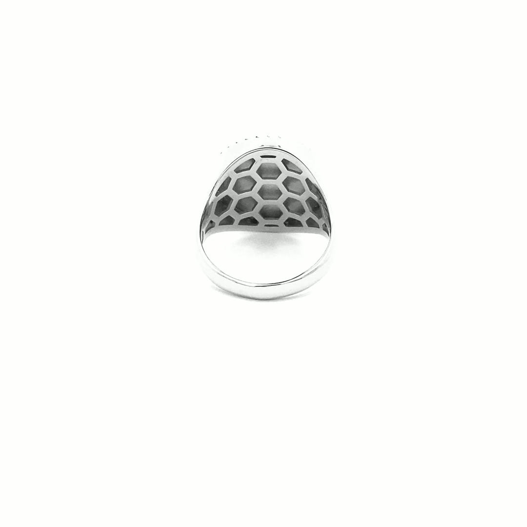 14K Gold 18mm Diamond Zodiac Sign Libra Ring(0.45ct) - dagatchi.com