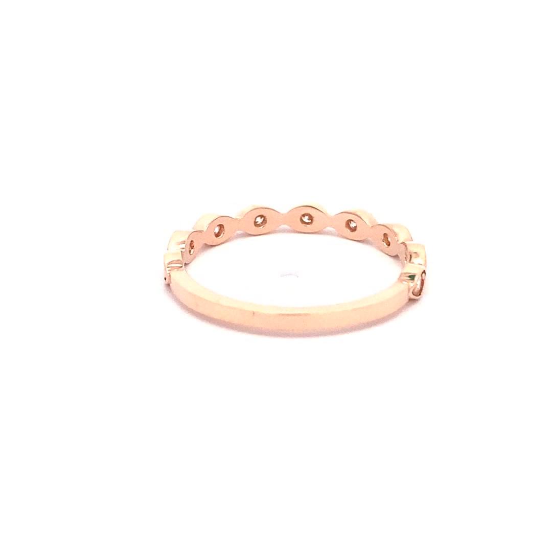 14K Gold Connected Leaf Sparkle Ring(0.27ct) - dagatchi.com