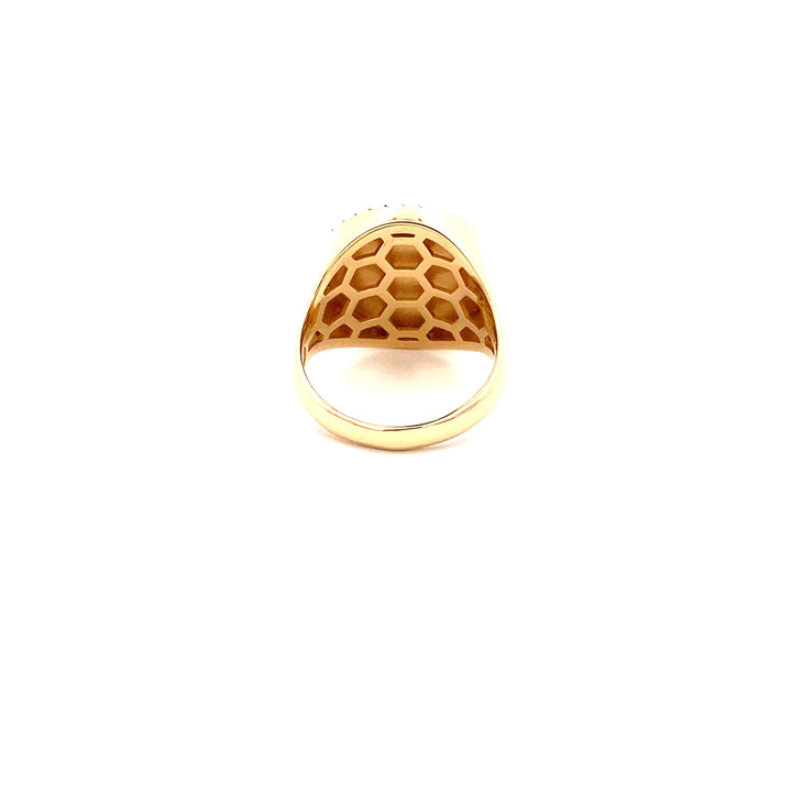 14K Gold 18mm Diamond Zodiac Sign Sagittarius Ring(0.45ct) - dagatchi.com