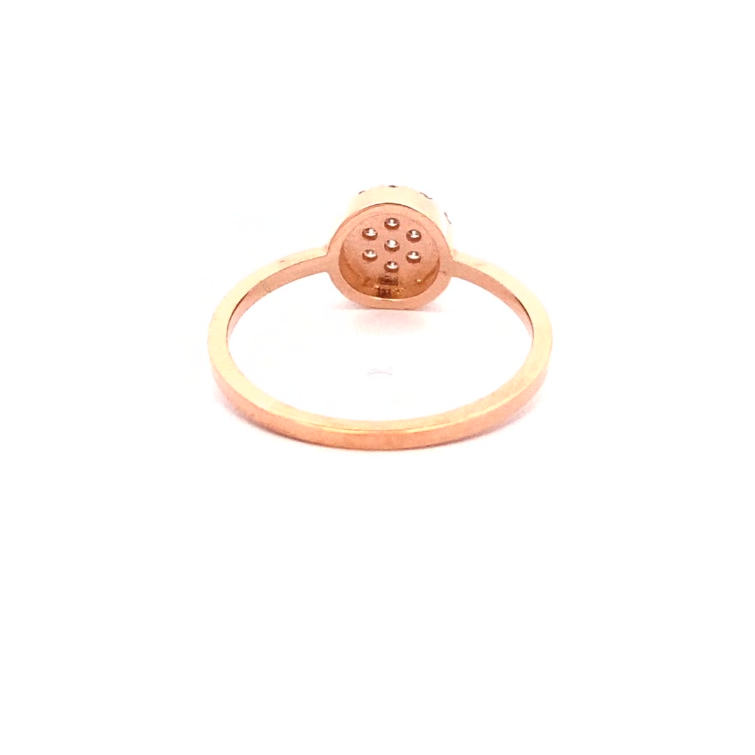14K Gold Round Surface Elegance Diamond Ring(0.23ct) - dagatchi.com