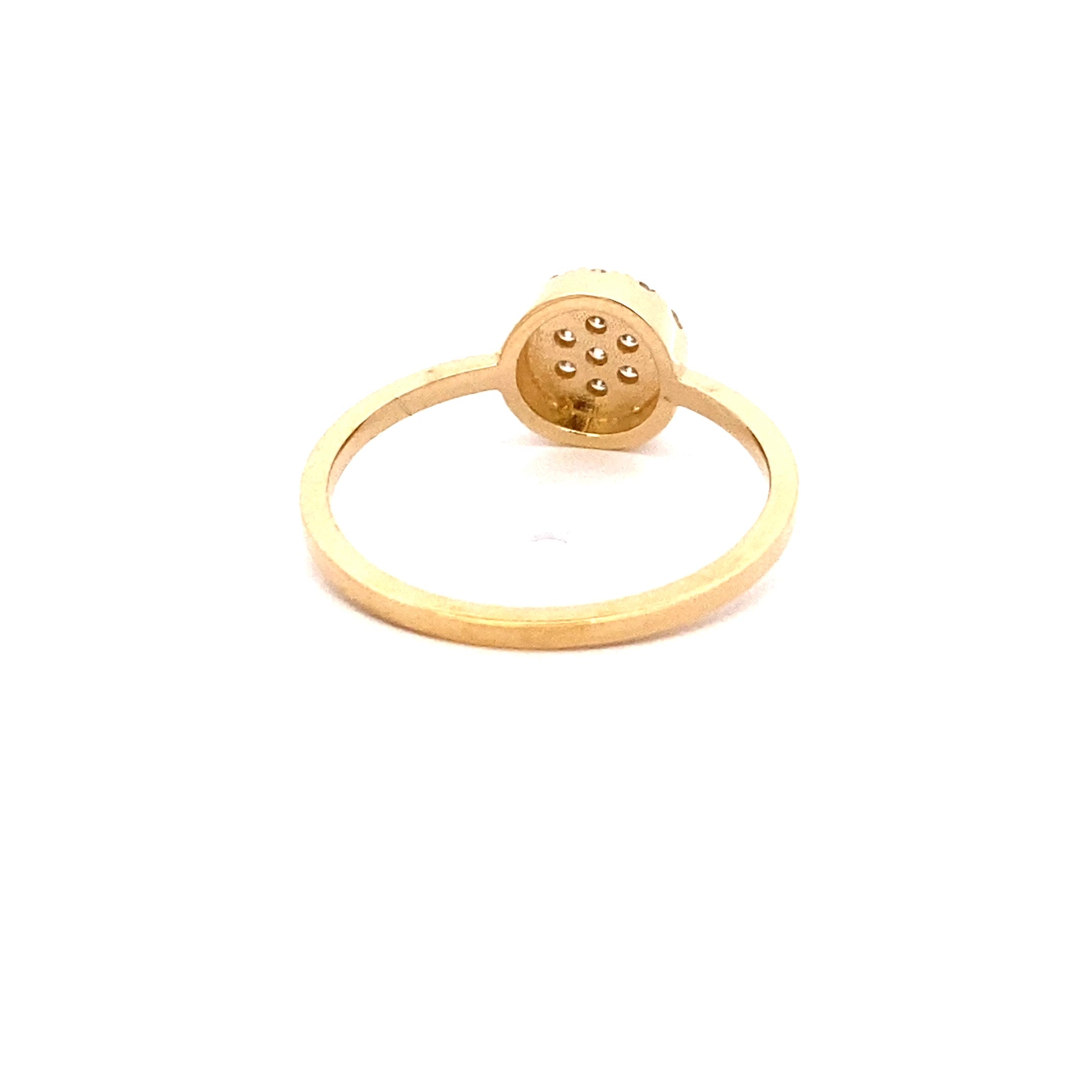 14K Gold Round Surface Elegance Diamond Ring(0.23ct) - dagatchi.com