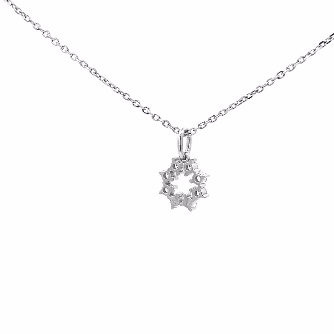 14K Gold Four-Prong Diamond Charm Pendant(0.21ct) - dagatchi.com