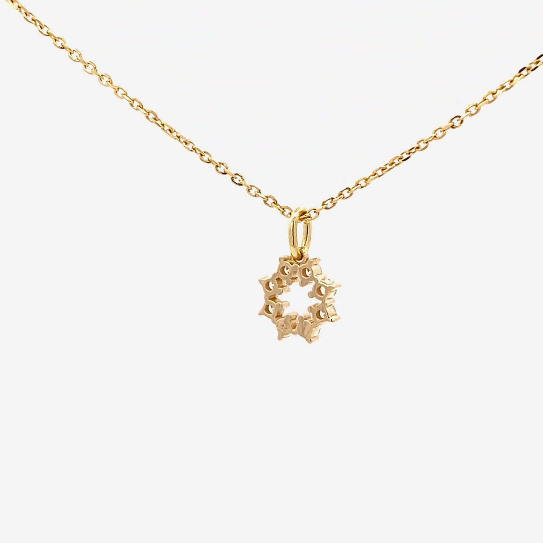14K Gold Four-Prong Diamond Charm Pendant(0.21ct) - dagatchi.com