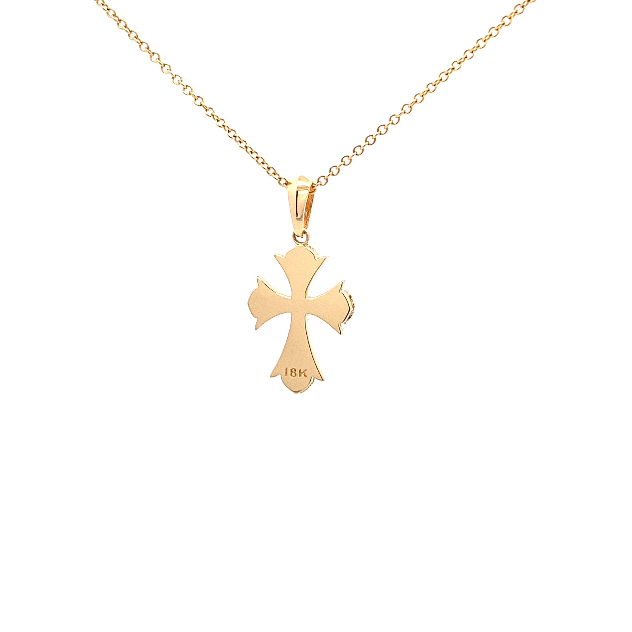 14K Gold Encrusted Diamond Cross Pendant(0.18ct) - dagatchi.com
