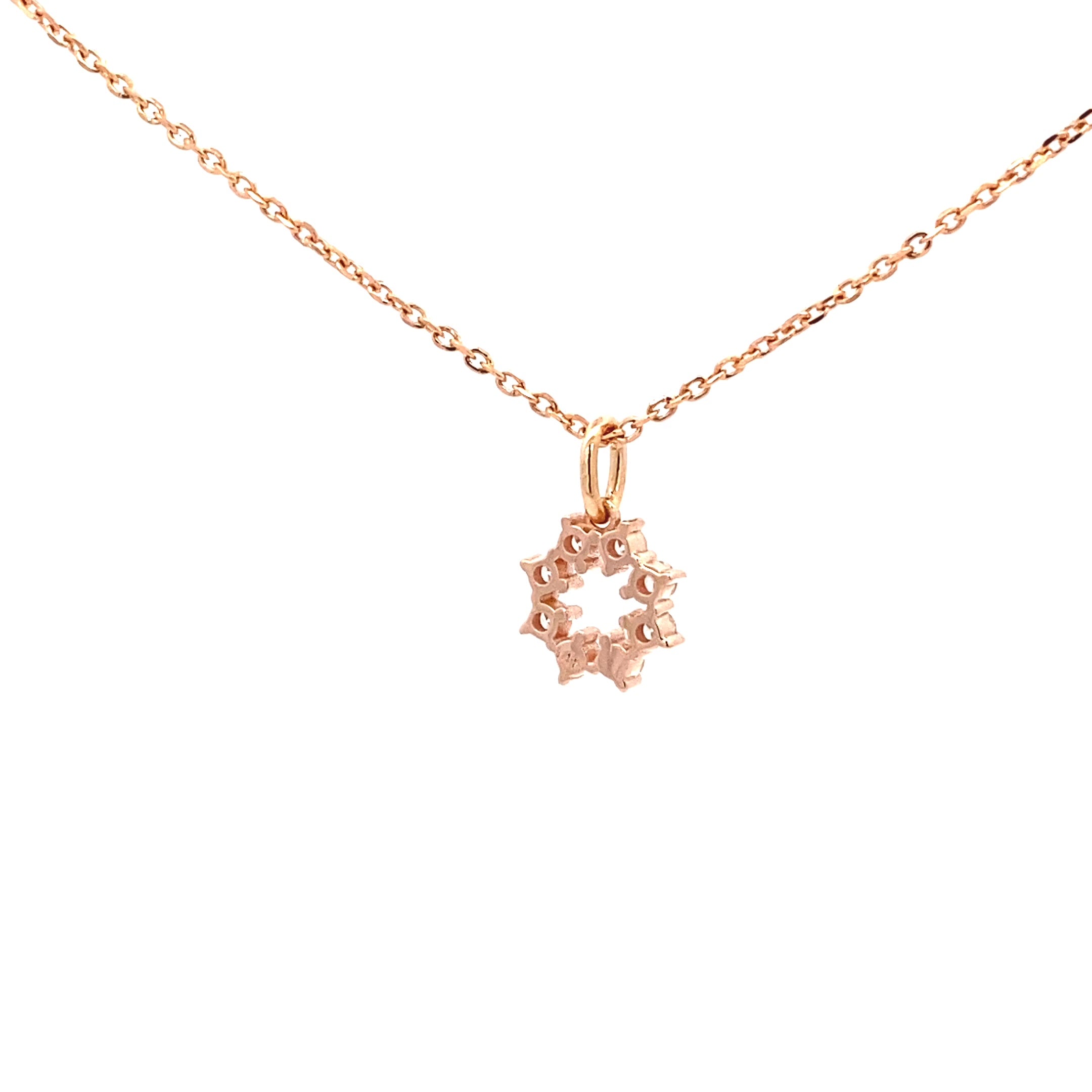 14K Gold Four-Prong Diamond Charm Pendant(0.21ct) - dagatchi.com