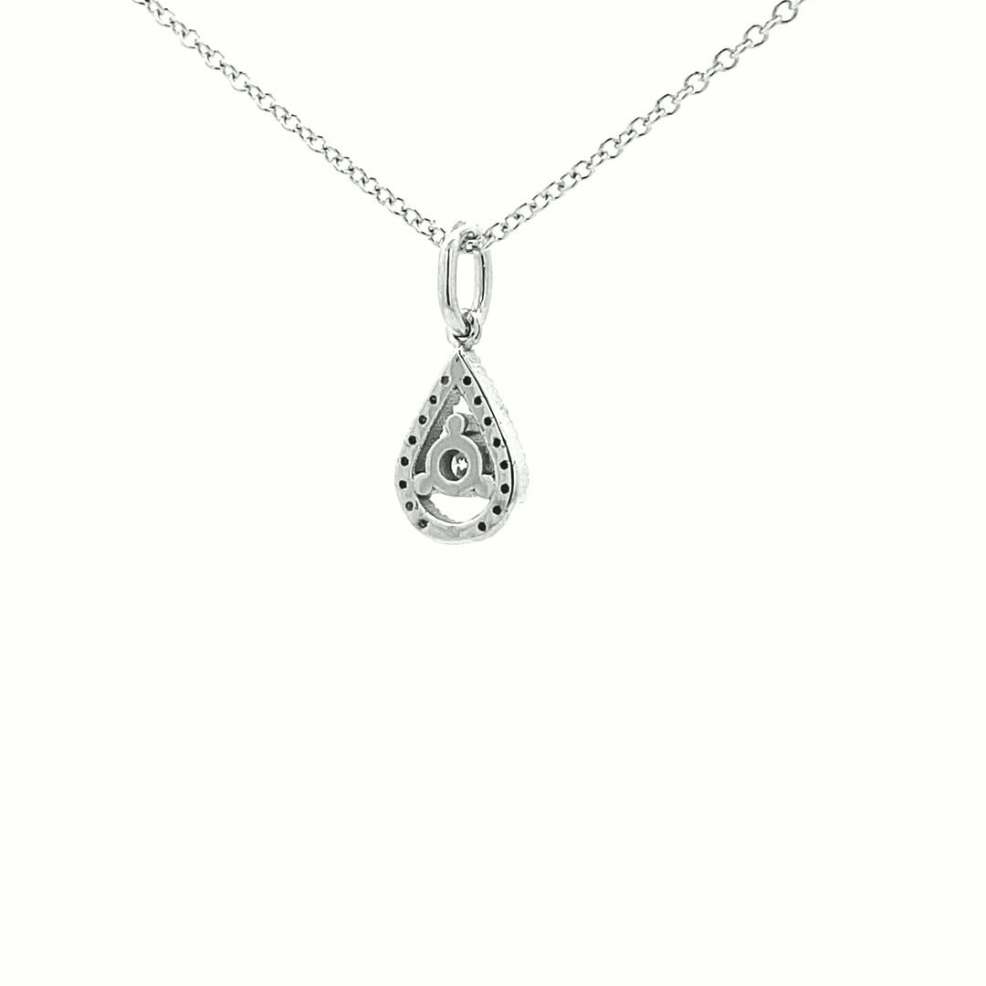 14K Gold Teardrop Diamond Pendant(0.18ct) - dagatchi.com
