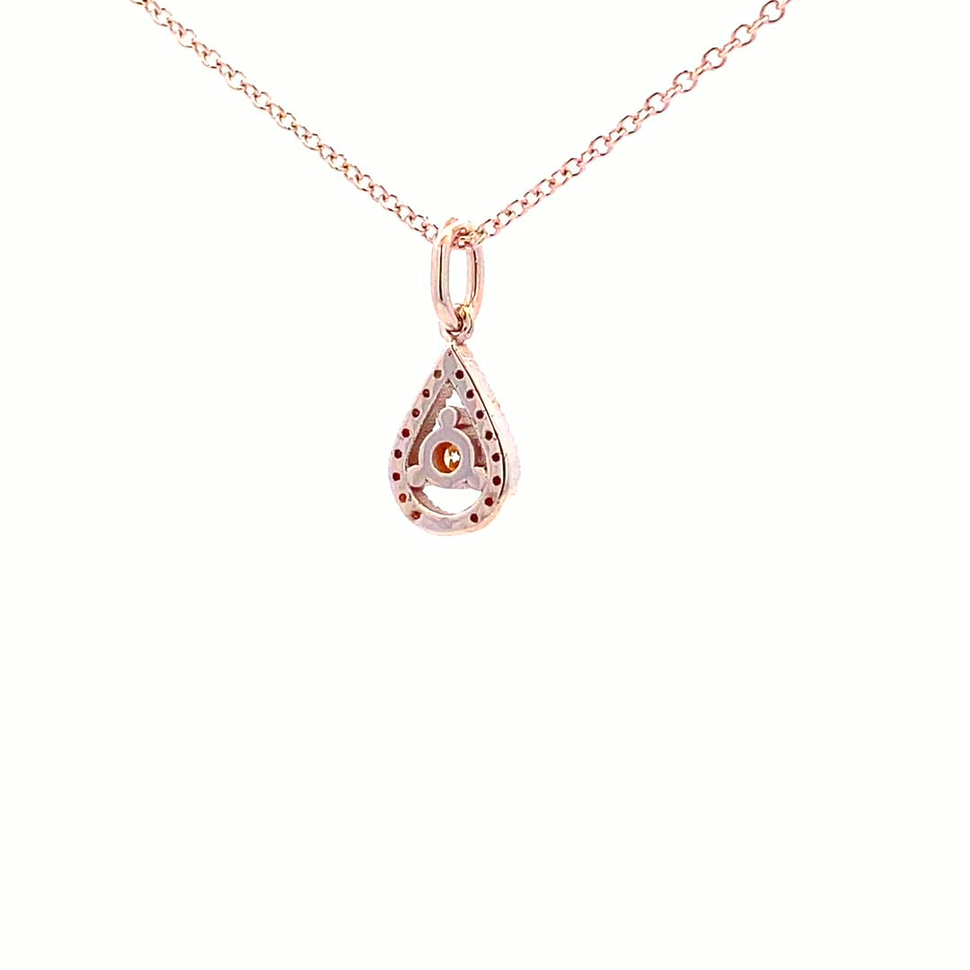 14K Gold Teardrop Diamond Pendant(0.18ct) - dagatchi.com