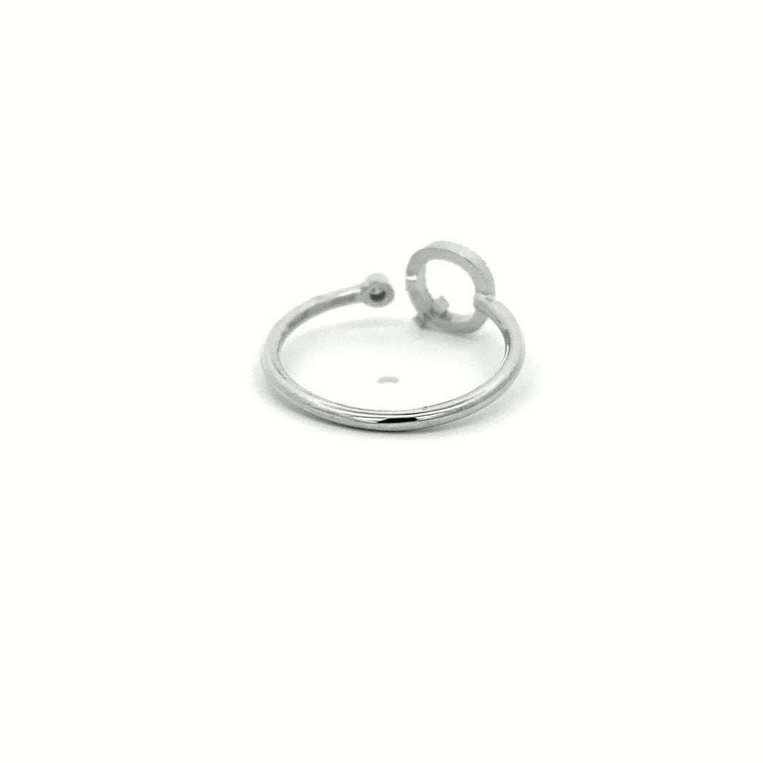 14K Gold Diamond Initial Ring Q(0.11ct) - dagatchi.com
