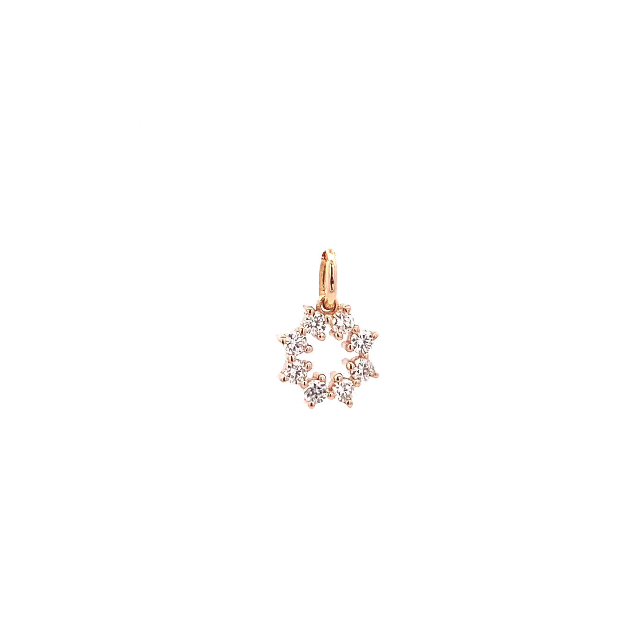 14K Gold Four-Prong Diamond Charm Pendant(0.21ct) - dagatchi.com