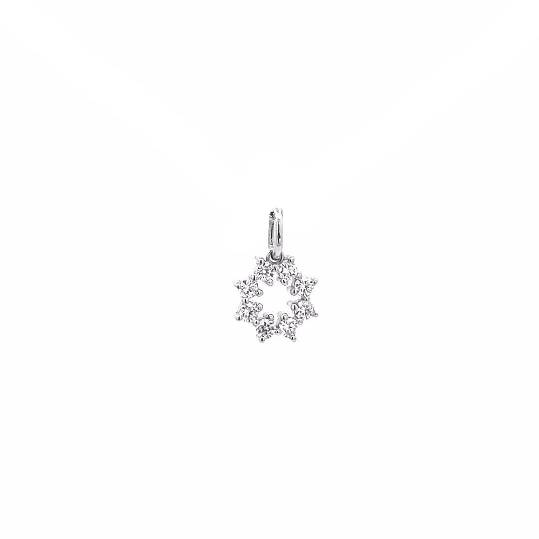 14K Gold Four-Prong Diamond Charm Pendant(0.21ct) - dagatchi.com